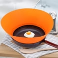 thumbnail image 5 of Silicone Fry Wall Guard - Adjustable Anti-Splatter Shield for Frying Pans. Keeps Stovetop & Walls Clean. Red Kitchen Gadget! (Orange), 5 of 9