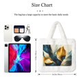 thumbnail image 3 of Salouo Golden Blue Leaf Design for Plush Underarm Bag,Soft Tote Bag Ladies Fluffy Shoulder Bag Women Furry Tote Bag Plush Handbag for Autumn and Winter, 3 of 7