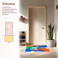 thumbnail image 3 of ODIKA 4'x6' Machine Washable Non-Slip Area Rug, Abstract Movement Featuring Playful Figure Sketches and Colorful Strokes High Traffic Rug, Blue, 143538, 3 of 7