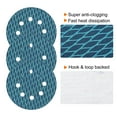 thumbnail image 4 of 50 Packs Diamond Shape Sanding Discs 5 Inch 180 Grit Hook and Loop Blue Rhomb Sandpaper Fish Scale 8 Holes, 4 of 6