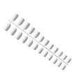 thumbnail image 3 of 24 Pcs Ongles Courts Ballerine Résistants aux Rayures Cercueil Faux Ongles Couleur Riche Style Français Coloré DIY Personnalité Unique Ongles Acryliques 13blanc, 3 of 4