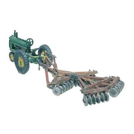 Woodland Scenics D207 Tractor & Disc Plow Metal Cast Kit HO WOOD207