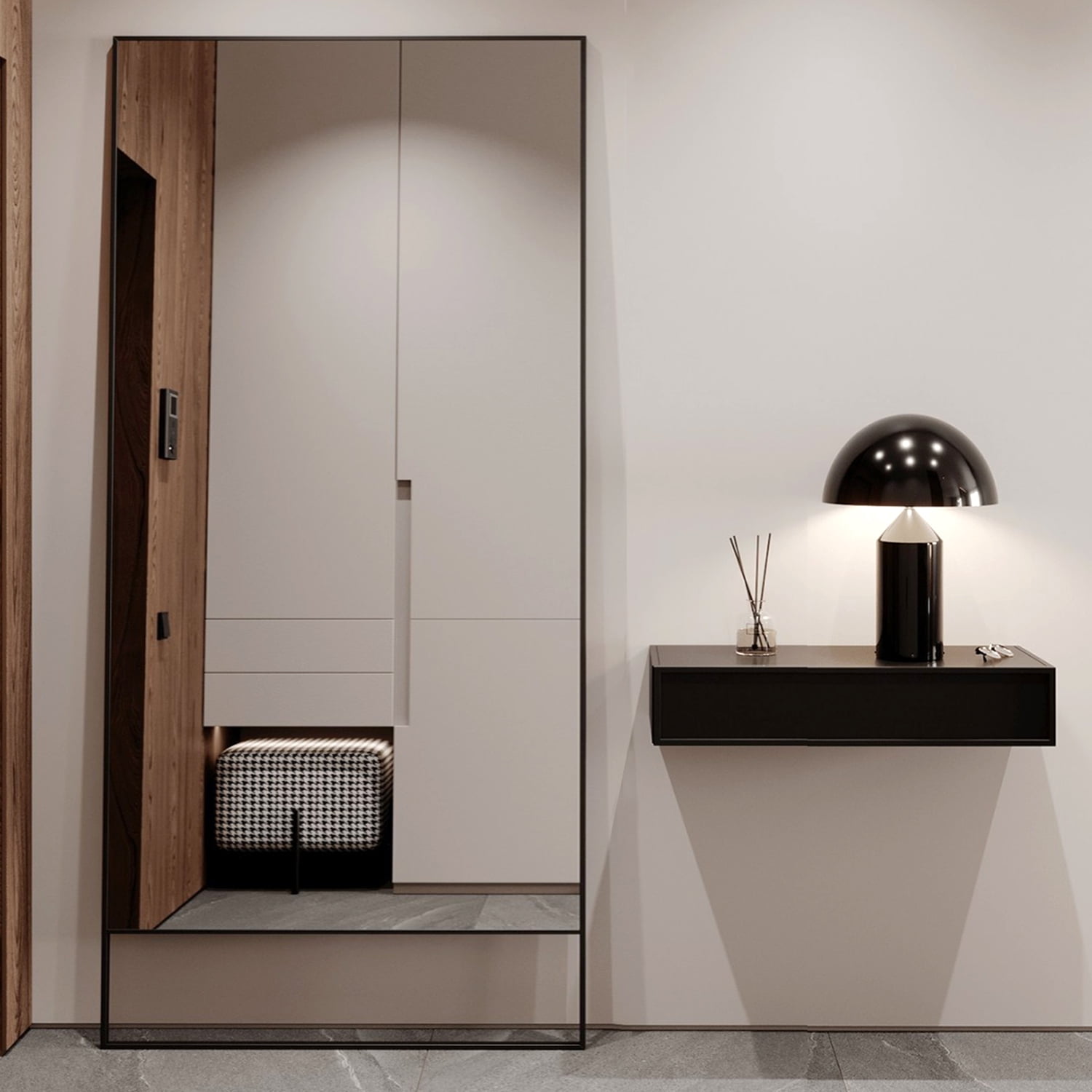 CONGUILIAO 65" × 24" Mirror Full Length Mirror Floor Mirror Full length Standing Mirror Large Rectangle Leaner Mirror Full Body Black Mirror
