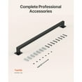 thumbnail image 6 of KFFKFF Wall Mounted Stair Handrail, 3ft Black Iron Indoor Staircase Rail, 250lbs Load Capacity, Industrial Hand Rail for Steps, Square Tube for Loft Porch Deck, 2 Sections, 6 of 9