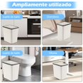 thumbnail image 3 of Bote de Basura para Ba&ntilde;o con Tapa Juego de 4, 13 L/3.4 Gallon de Basura Cocina, para Ba&ntilde;o, Cocina, Despacho, Dormitorio, Aseo, Sal&oacute;n,Cesto de Basura Delgado y Compacto, 3 of 8