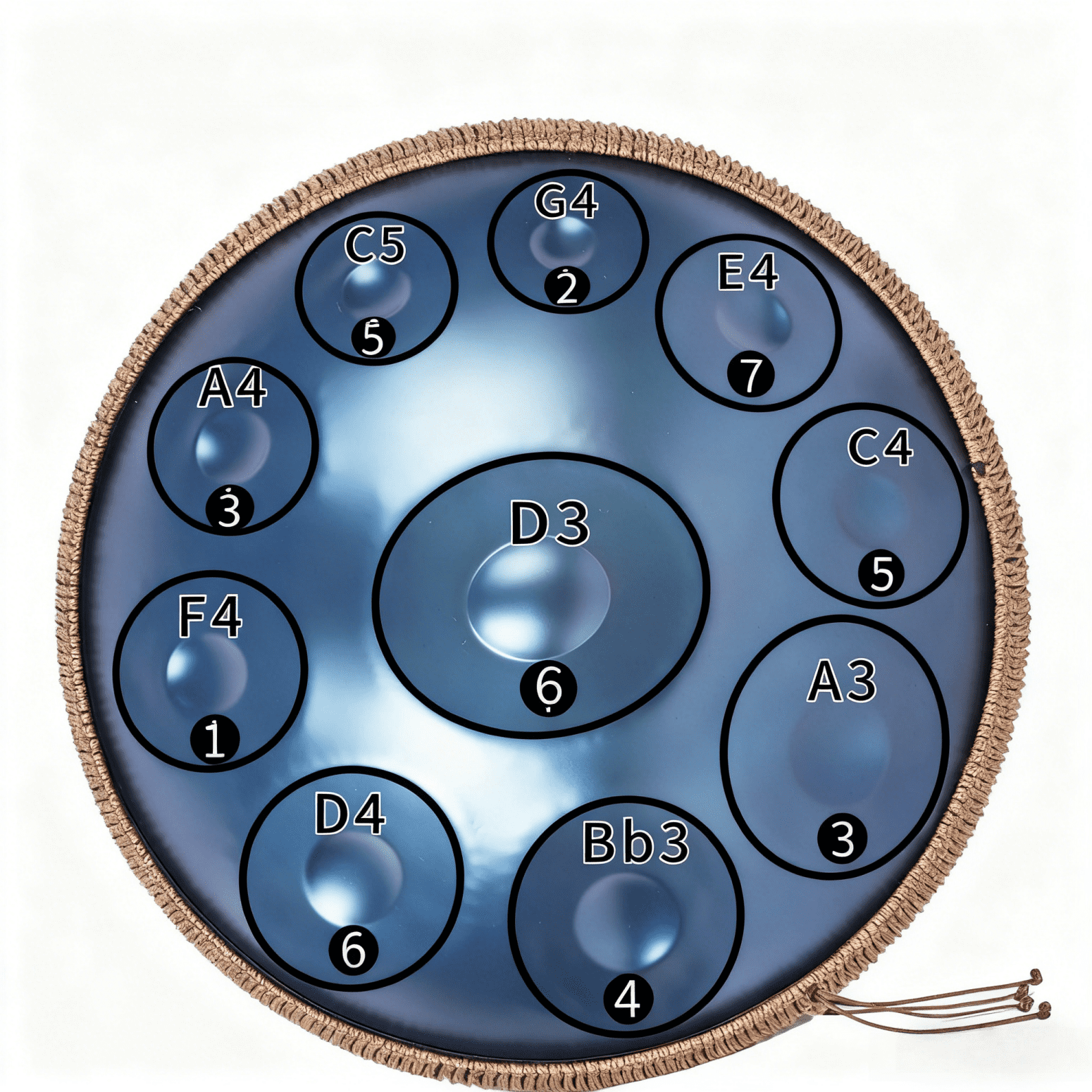 10-Note Blue Handpan (Beginner-Friendly) – Perfect for Meditation, Relaxation, Daily Practice & Holiday Ambiance