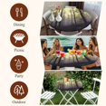 thumbnail image 7 of Yellow Forest Round Tablecloth, Fitted Table Cover with Elastic for 55"-60" Round Tables, Vintage Foggy Woods Tree Table Cloth Outdoor Indoor Dinning Party Waterproof Tablecloths, 7 of 7