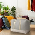 thumbnail image 1 of Quilt Storage Bag, Linen Material, Thickened Durable, Washable Soft, Moving Organizer, Quilt Fabric Box, For Home, Travel, 40x30 Inches, Heavy-Duty Linen, Storage Container, Household Akmoler, 1 of 9