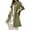 Army green, variant on Spring Fall Women Plaid Patchwork Long Sleeved Single Breasted Casual Trench Coat