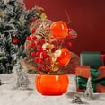 thumbnail image 6 of Luoshdecor Christmas Artificial Berry Flower Pot ,Red Persimmon Vase Table Ornament for Indoor Home Tabletop Decor 11.8 in, 6 of 6
