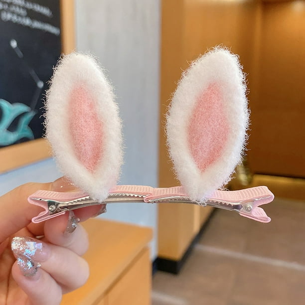 Baoblaze 10 Pares De Orejas De Conejo De Peluche – Accesorios Reversibles Para Diademas, Pinzas Y Manualidades Infantiles