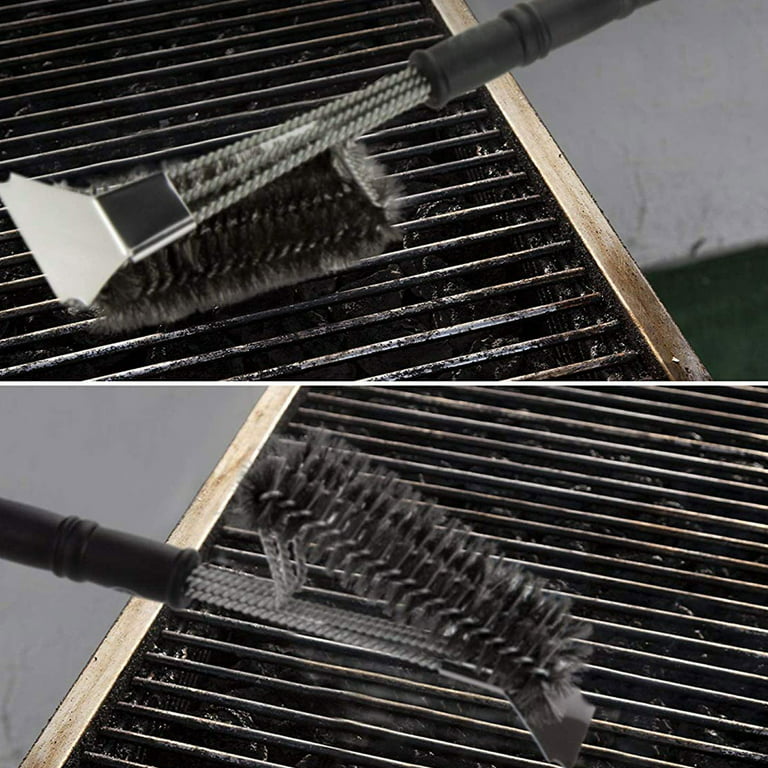 Grillart Grill Brush Bristle Free & Wire Combined BBQ Brush - Safe & Efficient Grill Cleaning Brush- 17 Grill Cleaner Brush for Gas/Porcelain