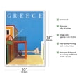 thumbnail image 2 of Greece - Island of Hydra - Vintage Travel Poster by Yiannis Moralis c.1956 - Master Art Print 10in x 14in, 2 of 4
