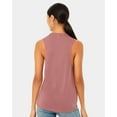 thumbnail image 3 of BELLA + CANVAS Women’s Flowy Scoop Muscle Tank | Relaxed Fit Tanks | Women Summer Tops | Mauve Color, Size: XL, 3 of 5