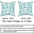 thumbnail image 4 of Aqua Grey Leopard Print Pillow Covers 16X16 Inch Watercolor Gray White Cheetah Decorative Pillow Cases Animal Square Throw Pillow Case Set of 2 Home Decor For Sofa Living Room Bedroom Bed Cushion, 4 of 5