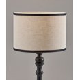 thumbnail image 4 of Adesso Zeek 27.75" 1-Light 3-Way Black Wood Table Lamp with Black Trim Cream Drum Shade, 4 of 5