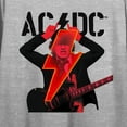 thumbnail image 2 of ACDC Angus Young Thunderbolt Logo Crew Neck Short Sleeve Athletic Heather Women's Crop Top-Large, 2 of 7