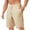Beige, variant on WREESH Men's Cotton Sweat Shorts Elastic Waistband - Casual Lounge Outdoor Jogger Workout Running Short Pants