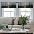 thumbnail image 3 of LALILO Kitchen Curtain Valance Island Full Moon Sea Sea Sea Rod Pocket Window Curtain 52"x 18" Set of 2, 3 of 5