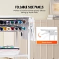 thumbnail image 3 of VEVOR Heat Press Table, 3 Tier Movable Heat Press Stand, Foldable Heat Transfer Machine Stand with Wheels and Vinyl Roll Holder, Rolling Metal Workbench for Sublimation Transfer Machine, White, 3 of 9