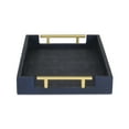 thumbnail image 4 of Home Decorative Lusan Navy Blue Faux Shagreen Tray With Handles, 4 of 5
