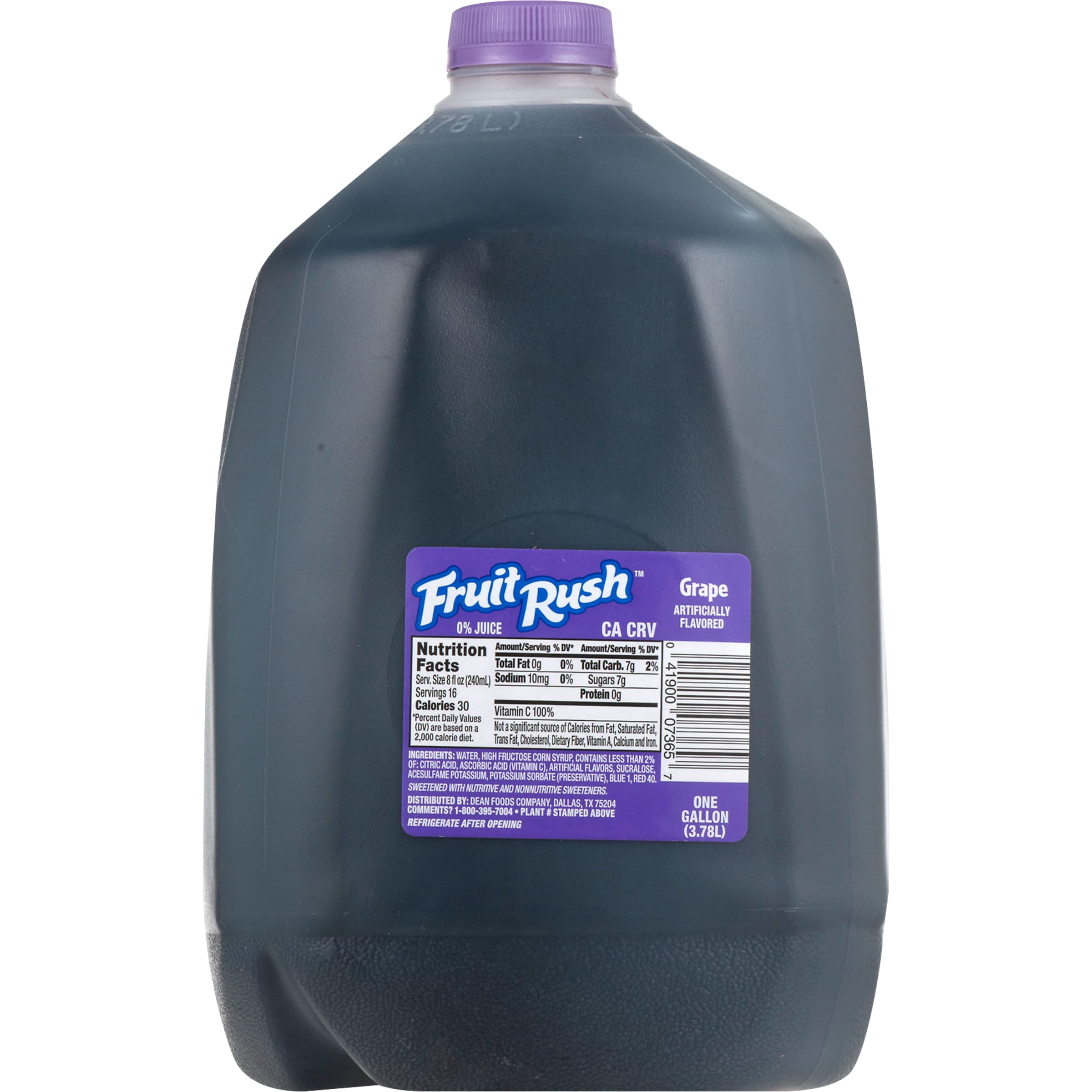 Fruit Rush Grape Drink One Gallon Plastic Jug