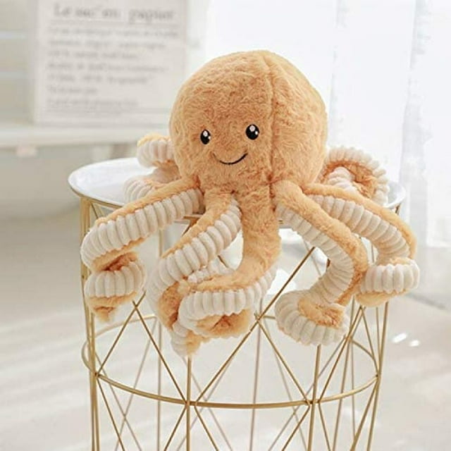 Pulpo de peluche Asdomo, lindo animal marino, juguete de peluche, simulación, almohada de peluche suave, juguete, 39,9 cm, algodón PP, azul, azul 40 cm / 15,75 pulgadas (altura) Adepaton LN-2241-3