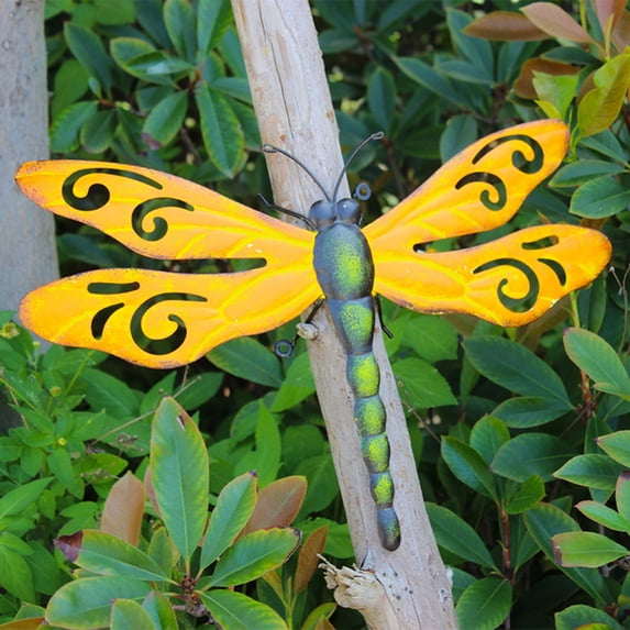 Metal Dragonfly Wall Decor Outdoor Garden Fence Art,Hanging Decorations for Living Room, Bedroom,1PC