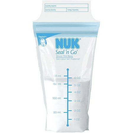(2 Pack) NUK Simply Natural Seal n' Go® Breast Milk Bags, 50