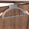 thumbnail image 6 of Over Door Hooks, No-Drill Wall Mounted Coat Rack, Heavy Duty Multi-Layer Space Saving Hanger for Clothes, Bags, Hats, Bedroom, Bathroom, Entryway, Home Organization Storage Solution, 6 of 8
