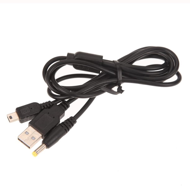 Kuymtek Cable Carga Sincronización Transferencia Datos USB 2 en 1 1 2 M para PSP 2000 3000