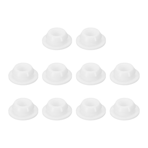 10pcs Hole Plug 7/16 Inch (11mm) Button Plugs Fit for 10mm Hole, Snap in Locking Hole Tube Plug Gel, White