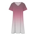 thumbnail image 4 of WILLBEST Robes de Fête de Jardin pour Femmes Robe Décontractée à Manches Courtes Imprimée Col en V, 4 of 4