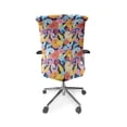 thumbnail image 5 of Ambesonne Pastel Office Chair Cover Stretchable High Back, Vivid Spiral Funny Curls, Multicolor, 5 of 6