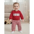 thumbnail image 6 of BemeyourBBs Toddler Boy Christmas Outfit Santa Long Sleeve Sweatshirt Plaid Pants, 6 of 8