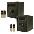 thumbnail image 1 of LifeSmart 6 Element 1500W Portable Electric Infrared Space Heater, (2 Pack), 1 of 8
