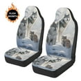 thumbnail image 3 of Uorisanigo Car Seat Covers Front Seats Only, 2Pcs Snow Wolf Print Auto Seat Covers Universal for SUV Trucks Sedan, Car Accessories for All Season Protection of Your Seats, 3 of 7