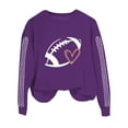 thumbnail image 4 of Womens Sweaters For Women Football Funny Graphic Print Crewneck Sweatshirts Casual Long Sleeve Fall Pullover Warm Comfortable Tops With Pocket Xl Fall Sweaters For Women, 4 of 4