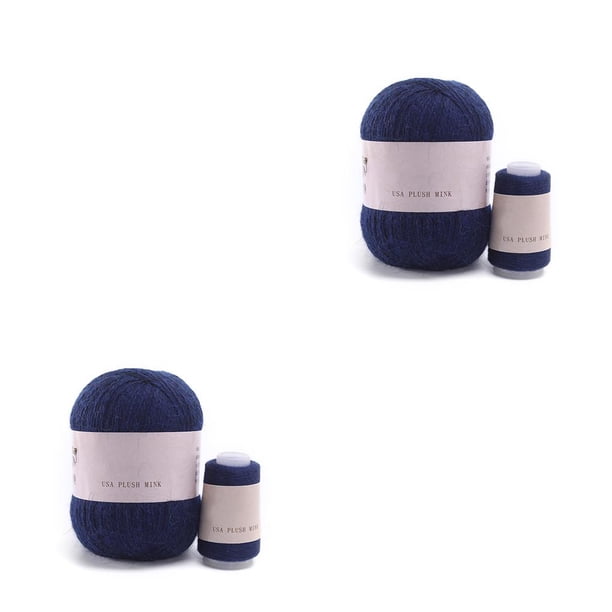 sweethay 50g 20g Bufandas Tejer a mano Juego de bolas de hilo Sombrero Calcetines Kit de hilo de ganchillo 2 hilos Suministros de tejido de Type2 NO2