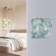 thumbnail image 5 of 2 Gang Light Switch Cover Plate Mint Green Marble Wall Plate Decorate Electrical Outlet Cover Plates 4.56”x4.48”, 5 of 8