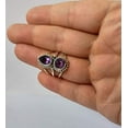 thumbnail image 3 of Navya Craft Amethyst 925 Sterling Silver Handmade Women Statement Ring, Purple Dual Gemstone Ring Size 8.5, 3 of 4
