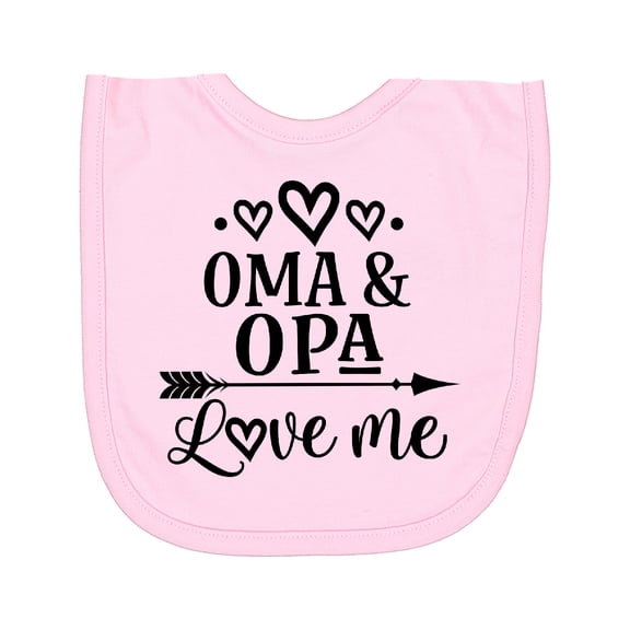 Inktastic My Oma Opa Love Me Grandkids Newborn Bib