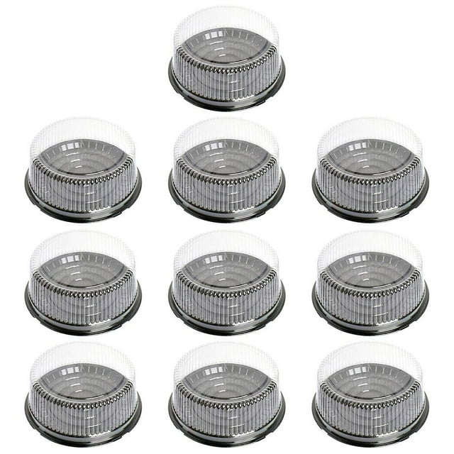 Gkeoshab Food Storage 10pcs Clear Cake Round Cake Box Baking Packing Box Birthday Cake Box Home & Garden