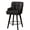 Black-Faux Leather, variant on MultiHaven 26.2-Inch Bar Stools Set of 1,Swivel Counter Height Bar Stool with Plaid Back & Armrests,Solid Wood Legs PU Leather Kitchen Chairs for Bar,Cafe - Brown