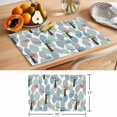 thumbnail image 6 of Cute Eagle Placemats Set&nbsp;of&nbsp;12 Trunk Leaves Green Cartoon Heat Insulation Washable Place Mats, Rustic Non-Slip Table Mats for Dining Table Party Kitchen Decor,13x19 Inch, 6 of 9