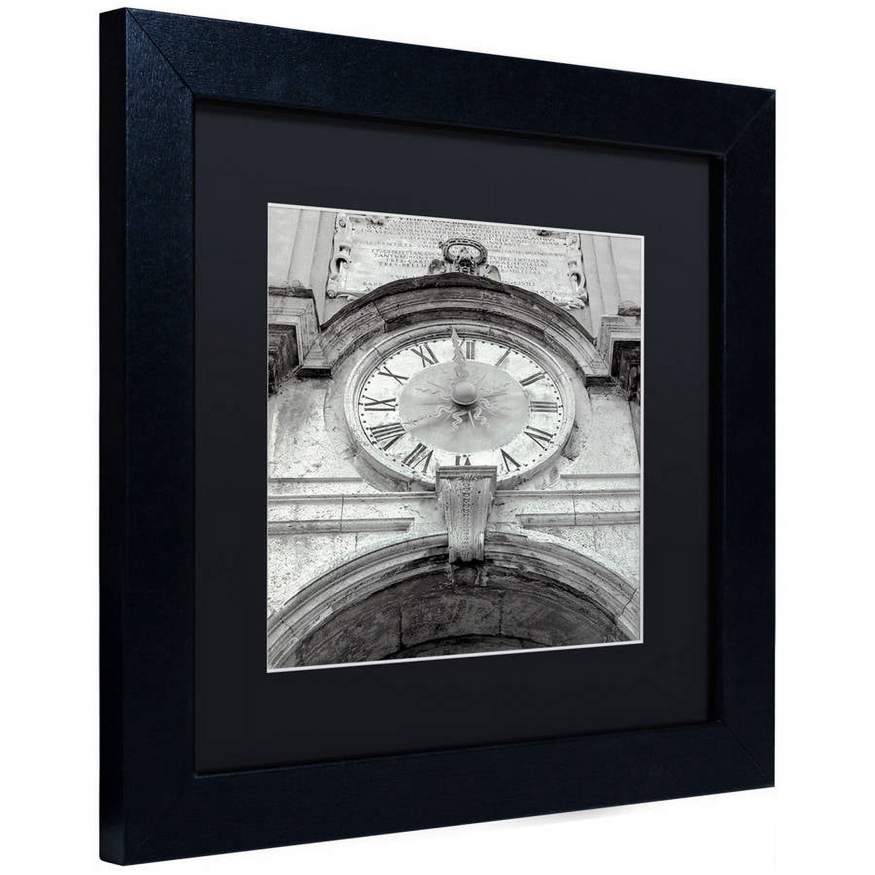 Trademark Fine Art "Il Grande Ororlogio I" Canvas Art by Alan Blaustein, Black Matte, Black Frame