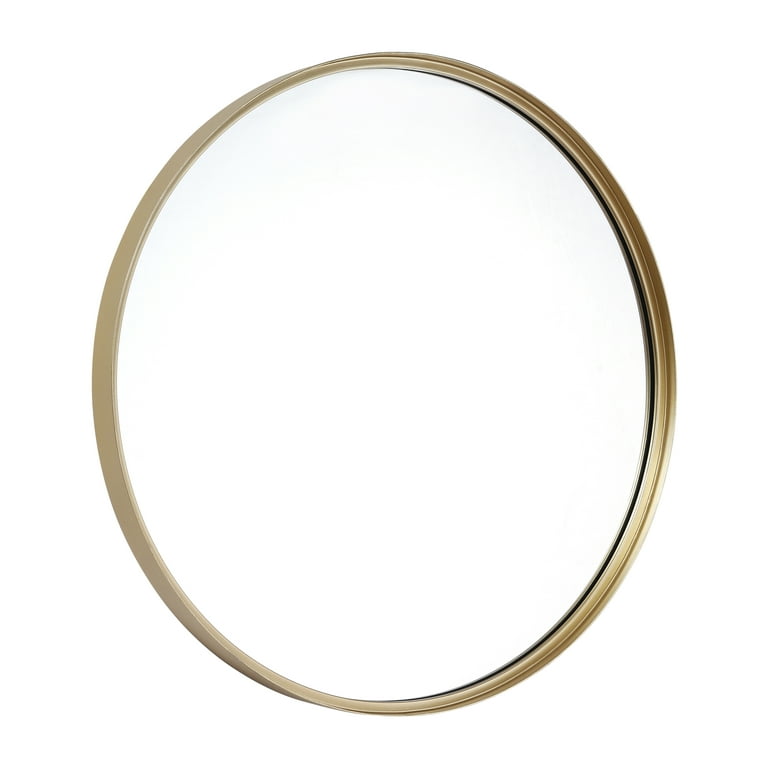 HBCY Creations Small Round Mirror, Gold Metal 20 inch Wall Mirror for  Bathroom, Entry, Dining Room, Living Room, and More, Modern Minimalist  Mirror