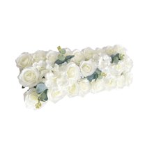 Wedding Arch Flowers Row silk flower rose Flower Arrangements Decor for Reception Wedding Ceremony and flower panel Backdrop ,