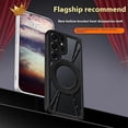 thumbnail image 3 of For Samsung Galaxy S25 Ultra Case Magnetic Kickstand Hollow Heat Dissipation Silicone + PC + Metal B, 3 of 5