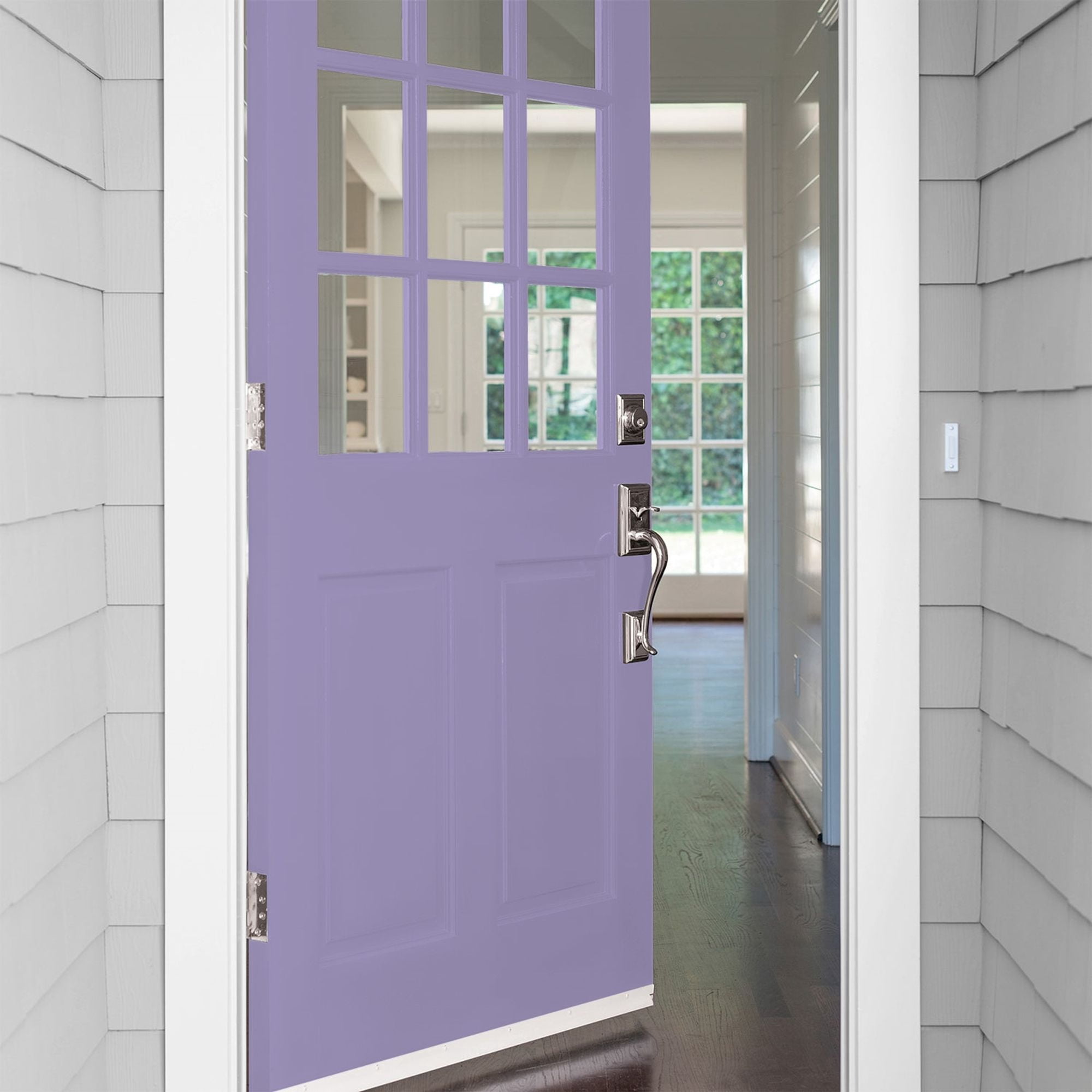 Glidden High Endurance Plus French Violet Satin Exterior Paint and Primer, 1 Quart